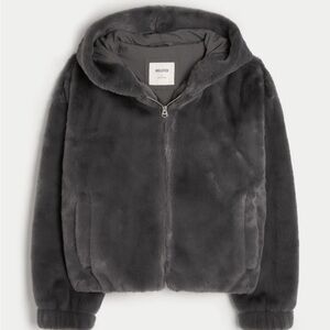 Hollister COZY FAUX FUR ZIP-UP JACKET